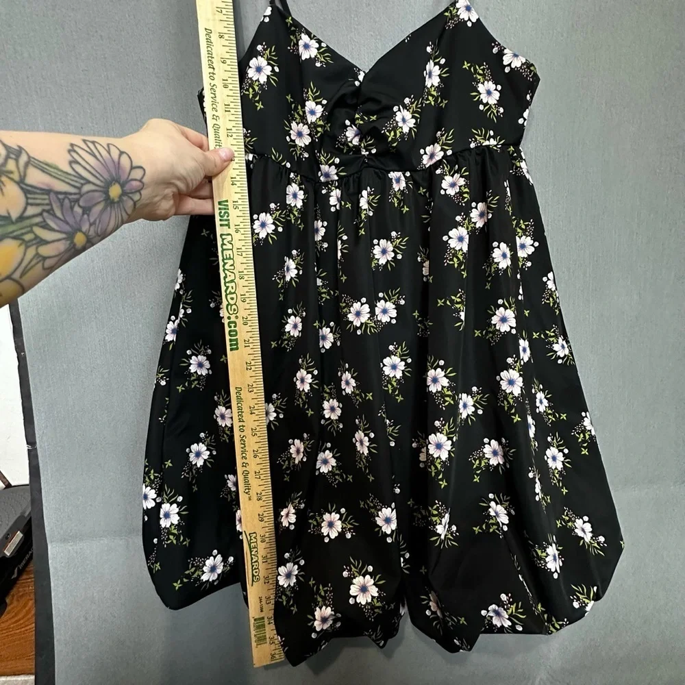 Free People In A Bubble Mini Dress Floral Smocked Zip Back OB1725278 Size Medium